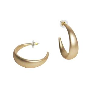 Tigerstars Stylish Modern Gold Taper Hoop Earrings